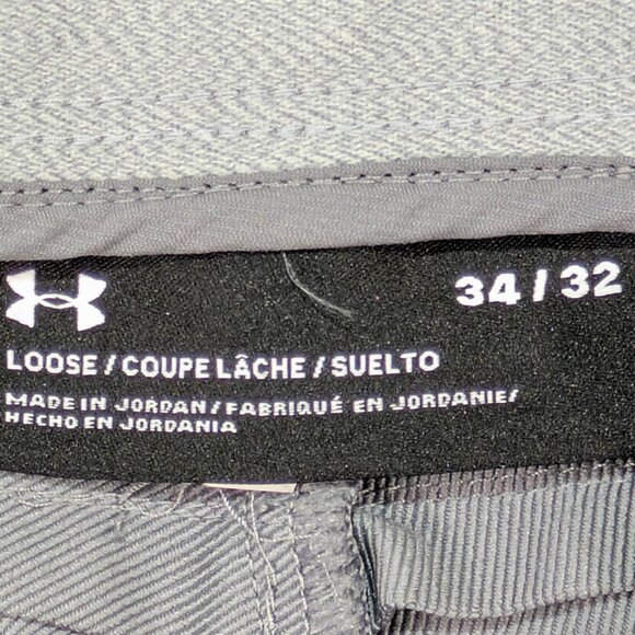 Under Armour Match Play Golf Chino Pants Mens 34 32 Loose Gray Athleisure - Picture 10 of 10
